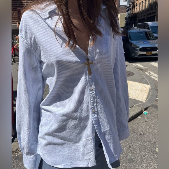 Brandy Melville Stripped Button Up - Picture 2 of 4